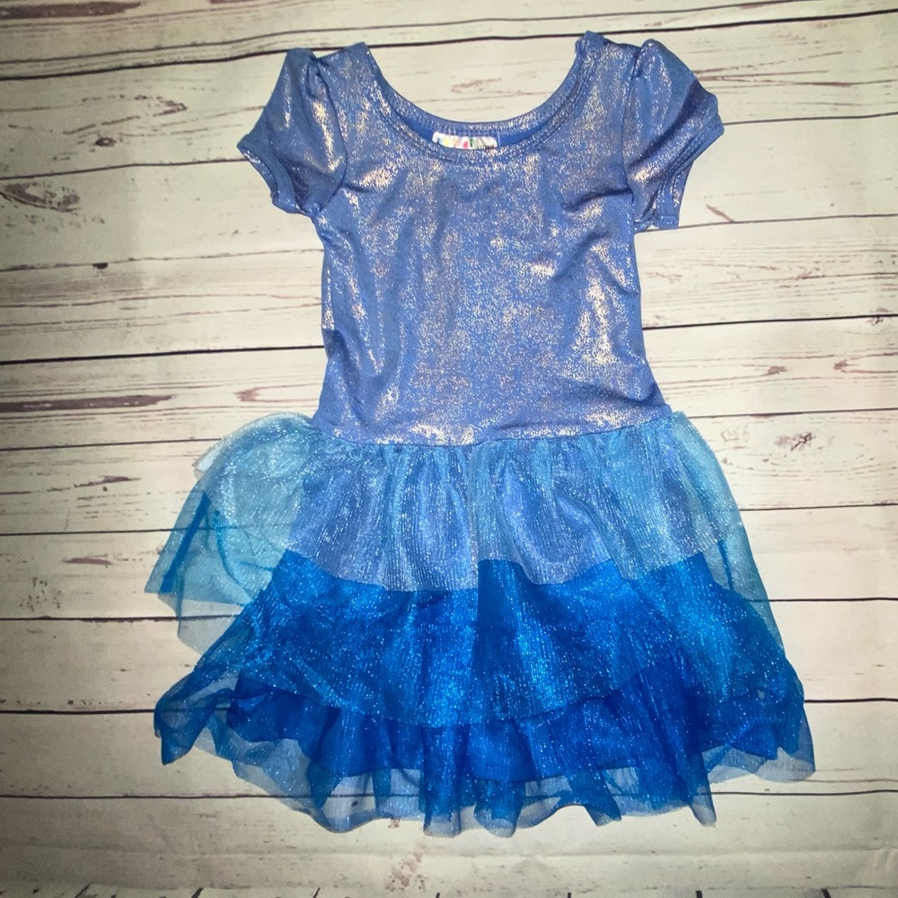 DotDotSmile 12/24 blue cap sleeve dress